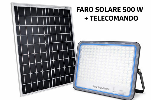 Faro esterno 500w con pannello - esterno,