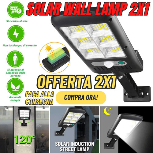 Solar wall lamp 2x1 - solar, sito