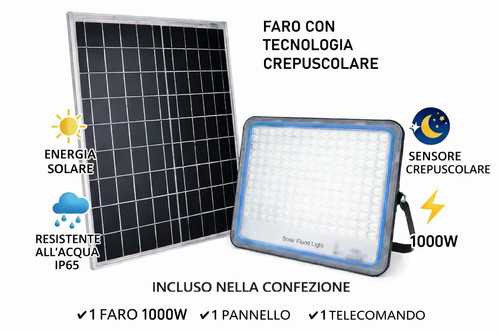 Faro solare 1000w led esterno - 1000w,